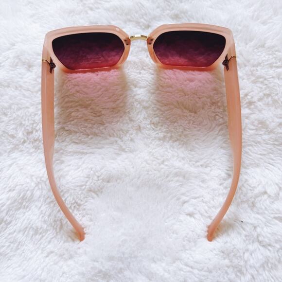Layla Pink Sleek Square Sunglasses - Picture 8 of 11